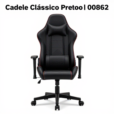 Cadeira Gamer Clássico Preto 00862